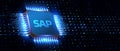 SAP System Software Automation concept on virtual screen data center. Business, modern technology, internet and networking concept