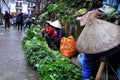 Vendors at Sapa market, Northern Vietnam Royalty Free Stock Photo