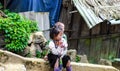 SAPA, LAO CAI, VIETNAM, December 2th, 2017: Unidentified ethnic minority kids in Sapa, Vietnam. Hagiang is a northernmost province