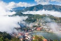 Sapa valley city in the mist in the morning, Vietnam