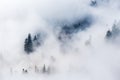 Sapa valley city in the mist in the morning, Vietnam Royalty Free Stock Photo