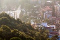 Sapa valley city in the mist in the morning, Vietnam. Royalty Free Stock Photo