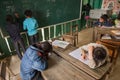 Vietnamese school children in the classroom