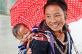 Unidentified Hmong woman and child in Sapa, Vietnam