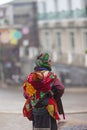 Vietnam. Black Hmong woman with child in Sapa