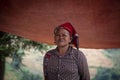 Woman from Red Dao Minority Group in Sapa, Vietnam Royalty Free Stock Photo