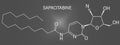Sapacitabine cancer drug molecule. Nucleoside analog. Skeletal formula. Royalty Free Stock Photo