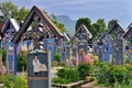 Sapanta merry cemetery in Romania Royalty Free Stock Photo