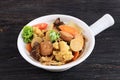 Sapo Tahu, Chinese Food Menu Made with Tofu, Vegetables, and Seafood Royalty Free Stock Photo