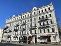 Moscow, Russia, March, 03, 2024. Sapozhnikov apartment house, built in 1875. Kalanchevskaya street, 4