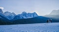 Sappada mountain sun setting Royalty Free Stock Photo