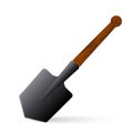 Sapper shovel on a white background