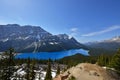 Sapphire Blue Colored Peyto Lake, Banff Royalty Free Stock Photo