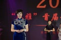 sapphire blue-Female cheongsam show