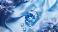 Sapphire inspired blue canvas, gem like richness Royalty Free Stock Photo