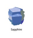 Sapphire Precious Gemstone Mineral Corundum Vector