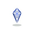 Sapphire Precious stone flat icon