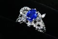 Sapphire ring Royalty Free Stock Photo