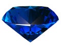 Sapphire side view 3D illustration Royalty Free Stock Photo