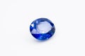 Sapphire on white background, Blue sapphire Blue gems, Gem, Blue Royalty Free Stock Photo