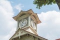 Sapporo city clock tower and blue sky in summer Royalty Free Stock Photo