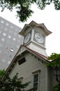 Sapporo city clock tower, in Japan Royalty Free Stock Photo
