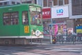 SAPPORO HOKKAIDO, JAPAN - NOV 2018 : loop line, local public car in Sapporo city Royalty Free Stock Photo