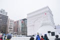 Sapporo, Japan - February 2017: The 68th Sapporo Snow Festival at Odori Park