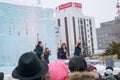 Sapporo, Japan - February 2017: The 68th Sapporo Snow Festival at Odori Park