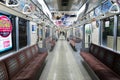 SAPPORO, JAPAN - JAN 13, 2017: underground train in Sapporo Royalty Free Stock Photo