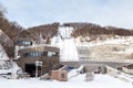 Sapporo, Japan, January 28, 2018: The Okurayama Jump Ski Stadium Royalty Free Stock Photo