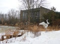 Sapsucker Woods Ornithology Lab at Cornell in winter