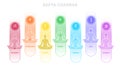 sapta chakra with meditation human pose Illustration, Les Sept Chakras, spiritual practices and meditation