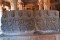 Sapta matrika or seven mothers, Nataraja mandapa, Airavatesvara Temple complex, Darasuram, Tamil Nadu. This mandapa is a museum no