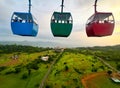 Saputara, Gujarat (India): June 7, 2025 - Series of cabin, Saputara ropeway Royalty Free Stock Photo