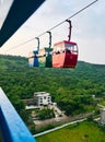Saputara, Gujarat (India): June 7, 2025 - Series of cabin, Saputara ropeway Royalty Free Stock Photo
