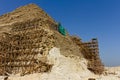 Saqqara pyramid scaffolding Royalty Free Stock Photo