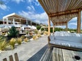 Saradari restaurant in Hersonissos, Crete Island Royalty Free Stock Photo