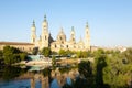 Saragossa city day view, Spain. Zaragoza cathedral