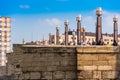 SARAGOSSA, SPAIN - SEPTEMBER 27, 2017: Bridge over the Ebro River. Copy space for text.