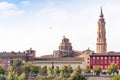 SARAGOSSA, SPAIN - SEPTEMBER 27, 2017: The Cathedral of the Savior or Catedral del Salvador. Copy space for text.