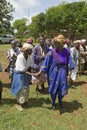 Sarah Kilemi, wife of Parliament member Kilemi Mwiria, speaks to Women without Husbands women who have been ostracized from