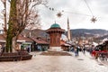 Bascarsija is Sarajevo\'s old bazaar and the historical center of the city, Bosnia and Herzegovina Royalty Free Stock Photo