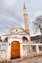 Havadza Durak Mosque built in 1528, during the founding Ottoman period in Bascarsija, the cultural center of Sarajevo, Bosnia and Royalty Free Stock Photo