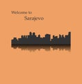 Sarajevo, Bosnia and Herzegovina city silhouette