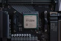AMD Ryzen 9 5900x processor in AM4 Aourus x570 Pro motherboard socket