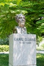 Bust of Yugoslavian novelist and short story writer Camil Sijaric