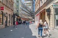 Ferhadija Street in old city area Bascarsija Royalty Free Stock Photo