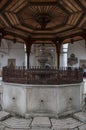 Sarajevo, Bosnia and Herzegovina, Gazi Husrev-beg Mosque, ablution, fountain, courtyard, Quran, Koran, wooden, gazebo, mosque Royalty Free Stock Photo