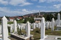 Sarajevo, Bosnia and Herzegovina, skyline, cemetery, Sehidsko Mezarje Kovaci, soldiers, military, Bosnian War, grass, aerial view